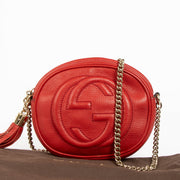 Authentic pre-loved Gucci Red Soho Round Bag on Labellov.com
