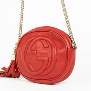 Authentic pre-loved Gucci Red Soho Round Bag on Labellov.com