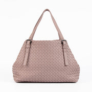Authentic pre-loved Bottega Veneta Pink Intrecciato Cesta Tote Bag on Labellov.com