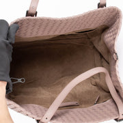 Authentic pre-loved Bottega Veneta Pink Intrecciato Cesta Tote Bag on Labellov.com