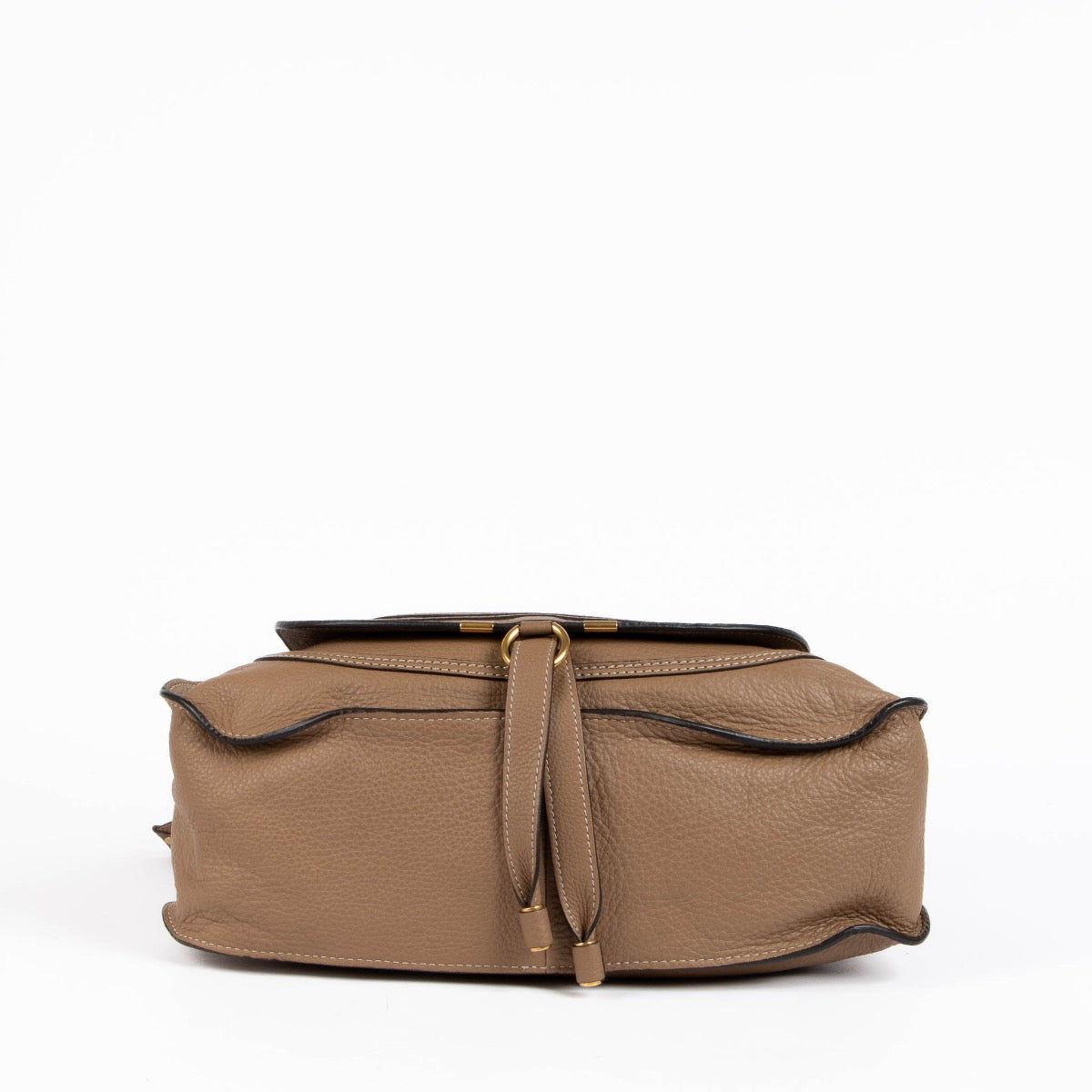 Authentic pre-loved Chloé Beige Medium Marcie Double Carry Shoulder Bag on Labellov.com