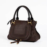 Authentic pre-loved Chloé Brown Medium Marcie Top Handle Bag on Labellov.com