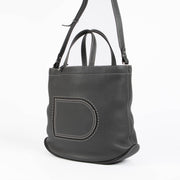 Authentic pre-loved Delvaux Grey Soft Pin Cabas Surpiqué Crossbody Bag on Labellov.com