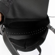 Authentic pre-loved Delvaux Grey Soft Pin Cabas Surpiqué Crossbody Bag on Labellov.com
