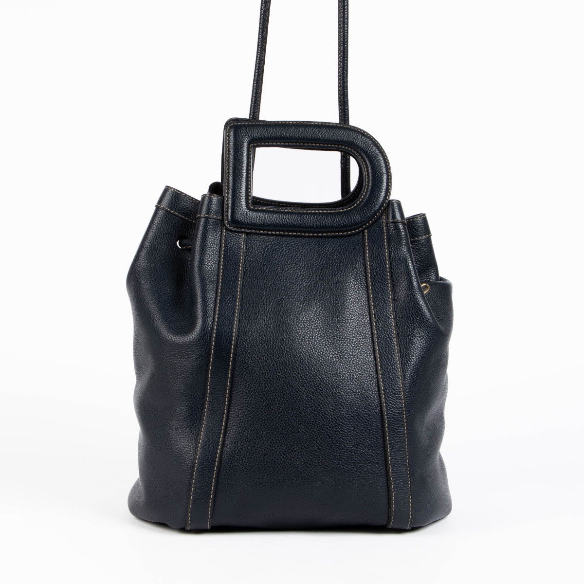 Authentic pre-loved Delvaux Blue Leather Punch Shoulder Bag on Labellov.com