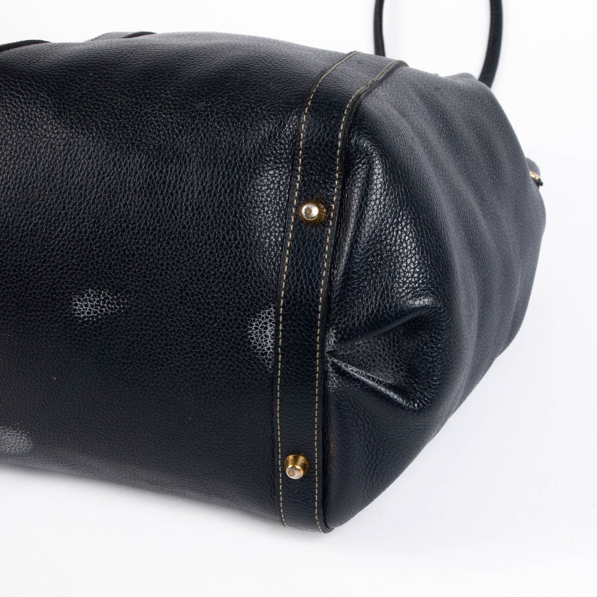 Authentic pre-loved Delvaux Blue Leather Punch Shoulder Bag on Labellov.com