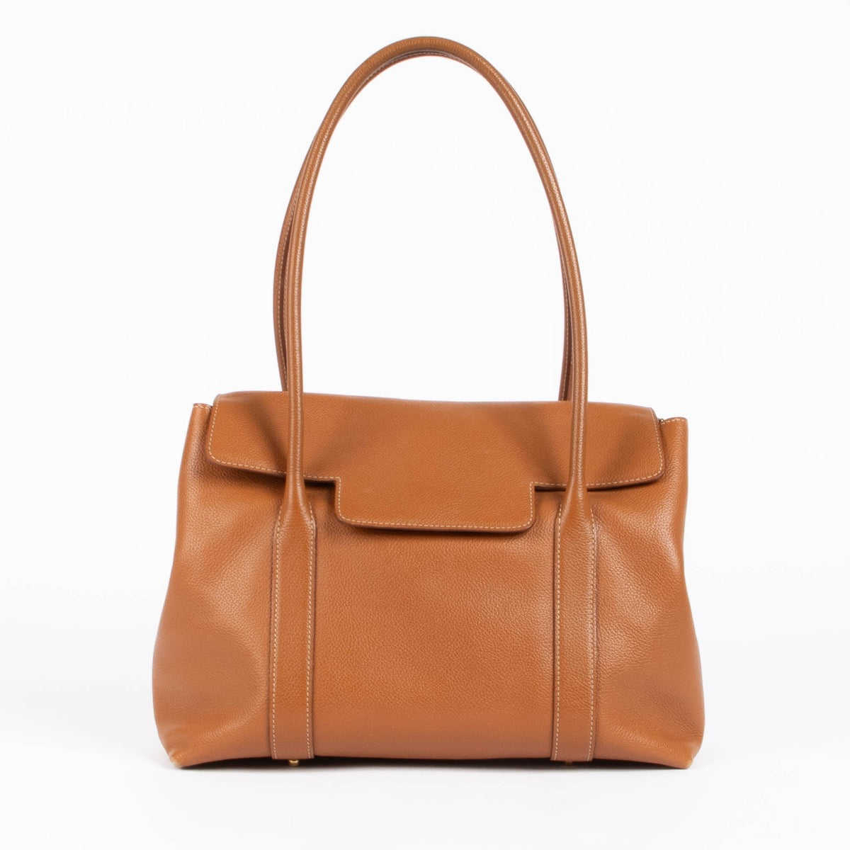 Authentic pre-loved Delvaux Camel Legende Top Handle Bag on Labellov.com