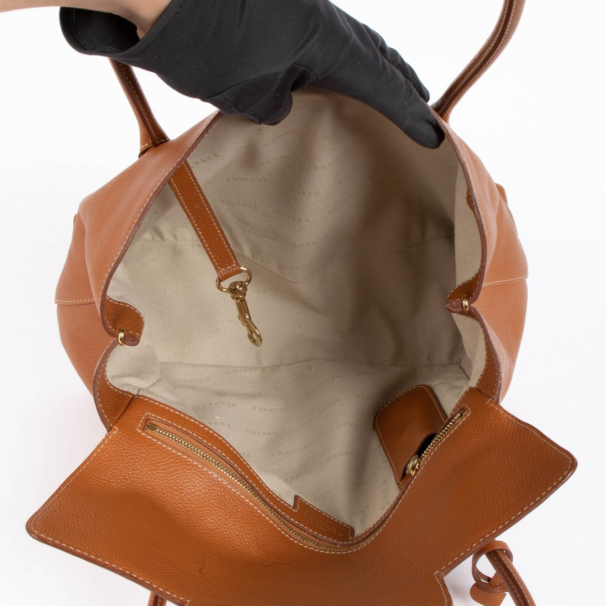 Authentic pre-loved Delvaux Camel Legende Top Handle Bag on Labellov.com