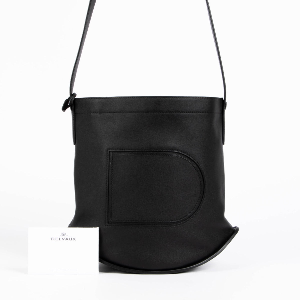 Authentic pre-loved Delvaux Black Allure Pin PM Crossbody Bag on Labellov.com