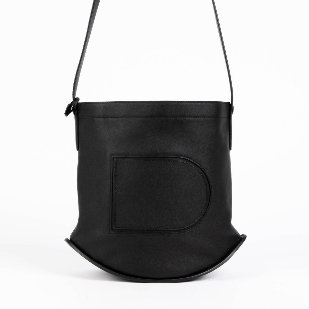 Authentic pre-loved Delvaux Black Allure Pin PM Crossbody Bag on Labellov.com