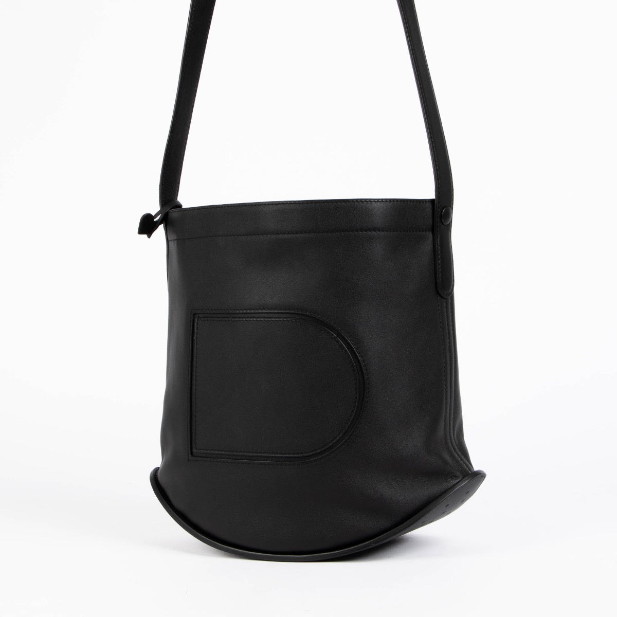 Authentic pre-loved Delvaux Black Allure Pin PM Crossbody Bag on Labellov.com
