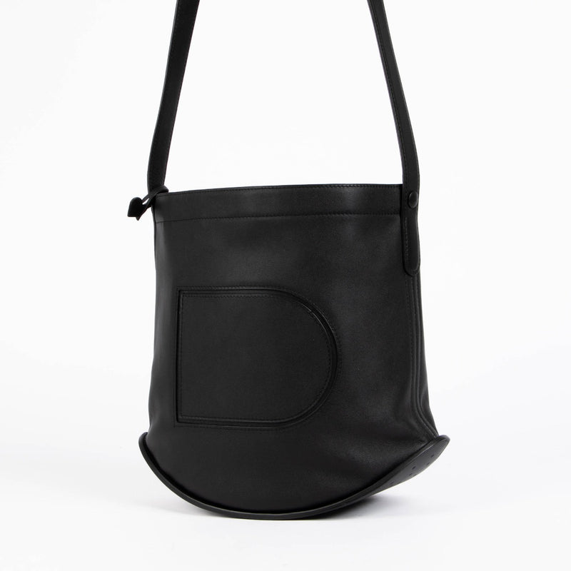 Authentic pre-loved Delvaux Black Allure Pin PM Crossbody Bag on Labellov.com