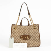 Authentic pre-loved Gucci GG Canvas Horsebit 1955 Tote Bag on Labellov.com