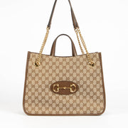 Authentic pre-loved Gucci GG Canvas Horsebit 1955 Tote Bag on Labellov.com