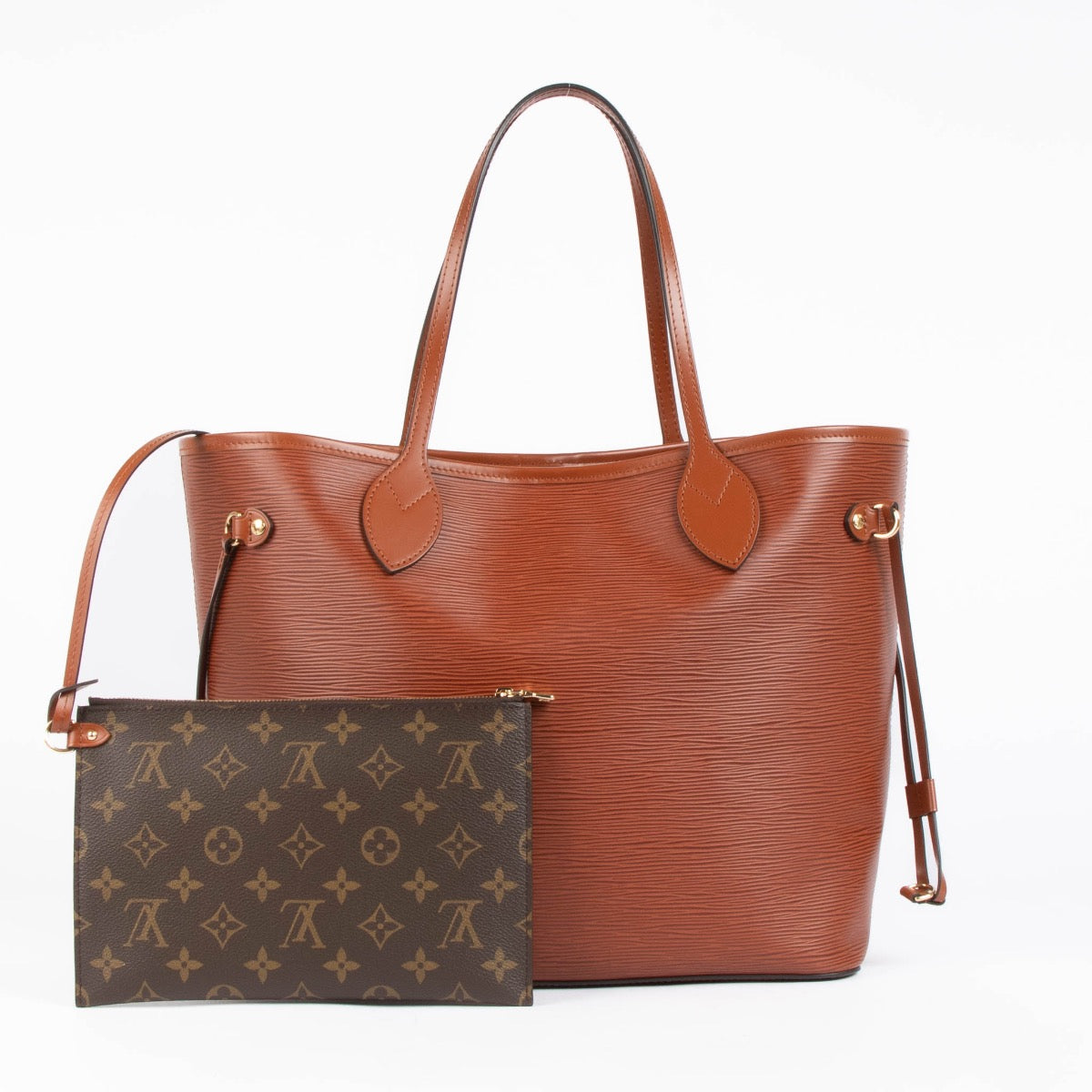 Authentic pre-loved Louis Vuitton Camel Epi Neverfull MM Shoulder Bag on Labellov.com