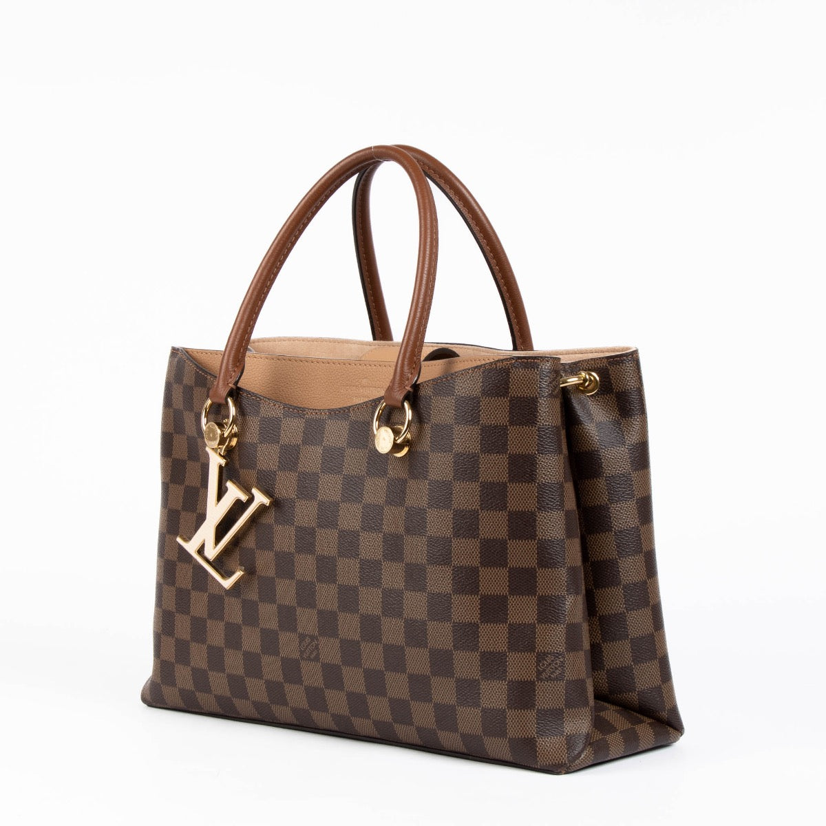 Authentic pre-loved Louis Vuitton Damier Ebene Riverside Top Handle Bag on Labellov.com