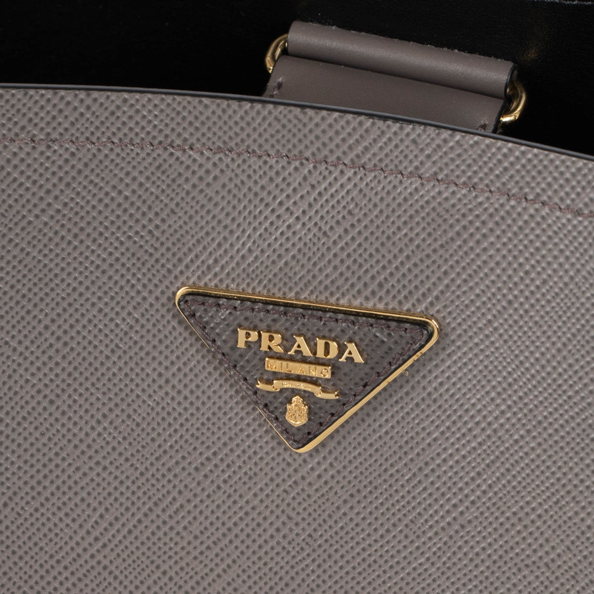 Authentic pre-loved Prada Grey Saffiano Medium Matinee Shoulder Bag on Labellov.com