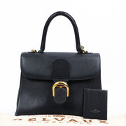 Buy an authentic second-hand Delvaux Blue Brillant MM Top Handle Bag in good condition at Labellov Antwerp.