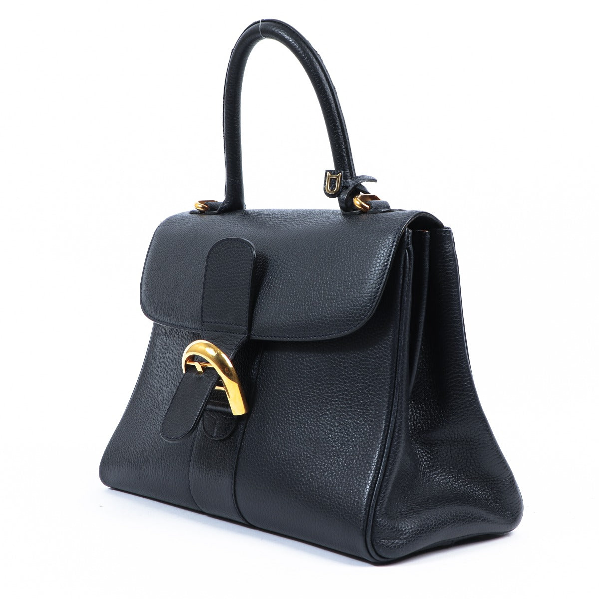 Buy an authentic second-hand Delvaux Blue Brillant MM Top Handle Bag in good condition at Labellov Antwerp.
