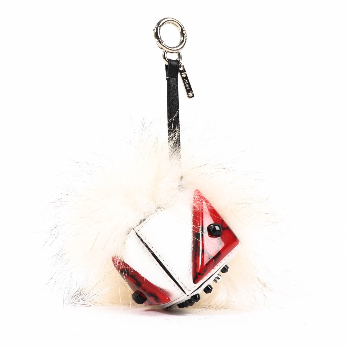 Shop safe online at Labellov in Antwerp this. 100% authentic second hand Fendi White Fur Monster Bag Charm