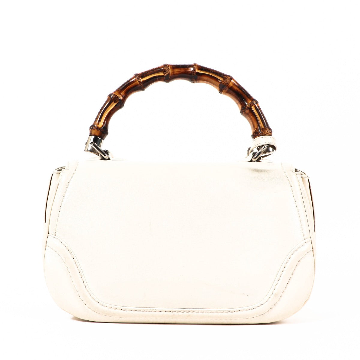 Gucci Witte Medium New Bamboo Handtas