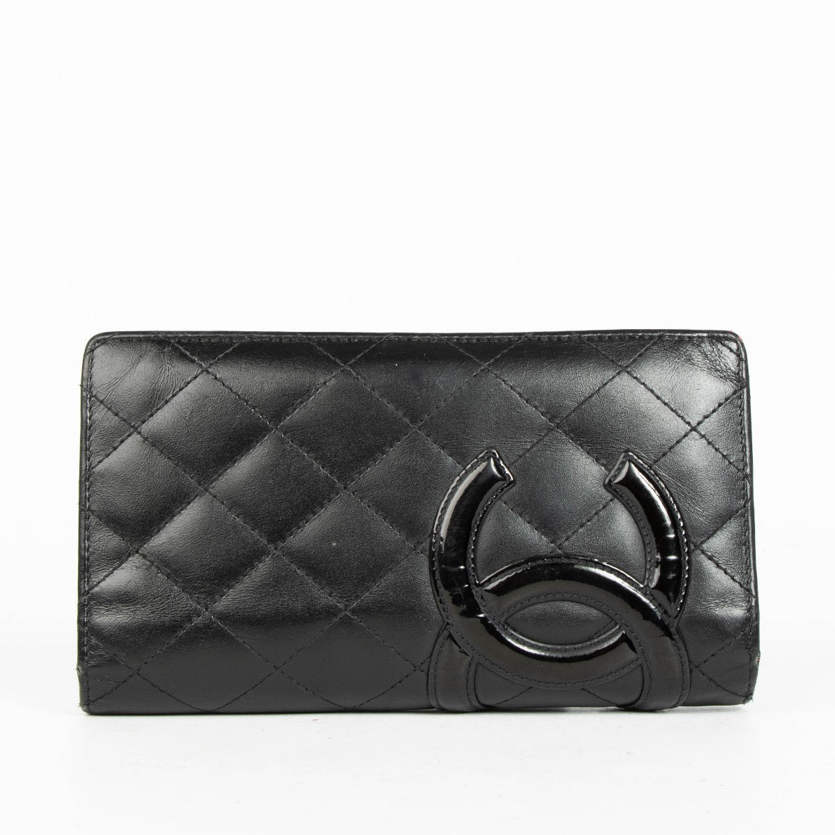 Authentic pre-loved Chanel Black Cambon Bifold Wallet on Labellov.com