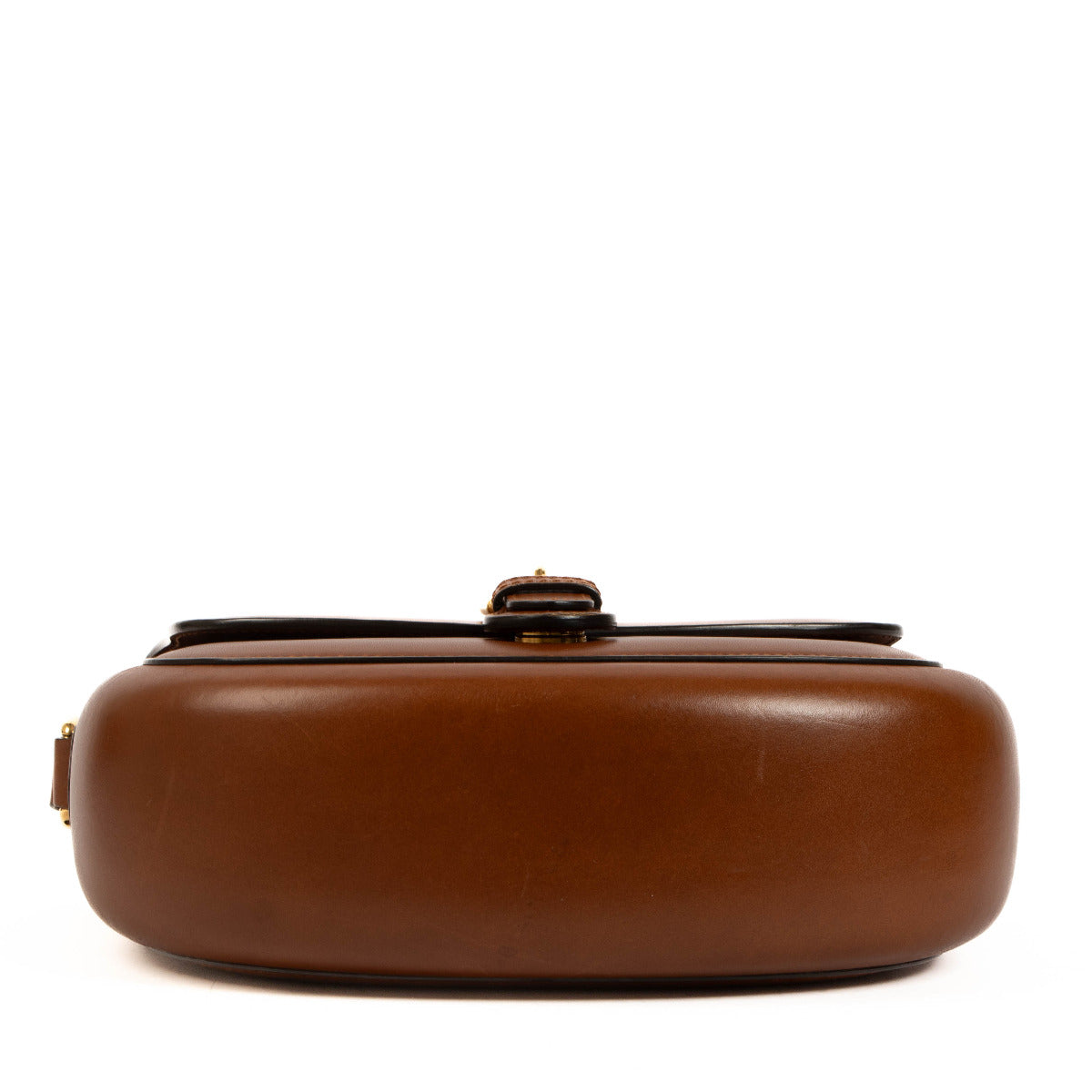 Sac bandoulière camel Gucci orné du logo en relief