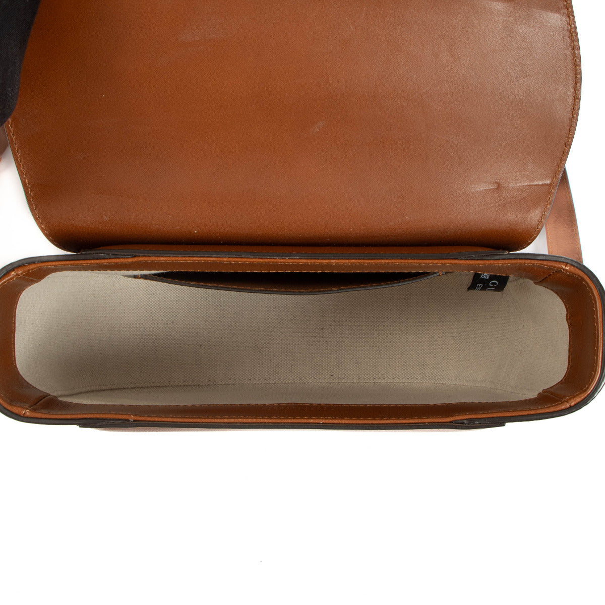 Sac bandoulière camel Gucci orné du logo en relief