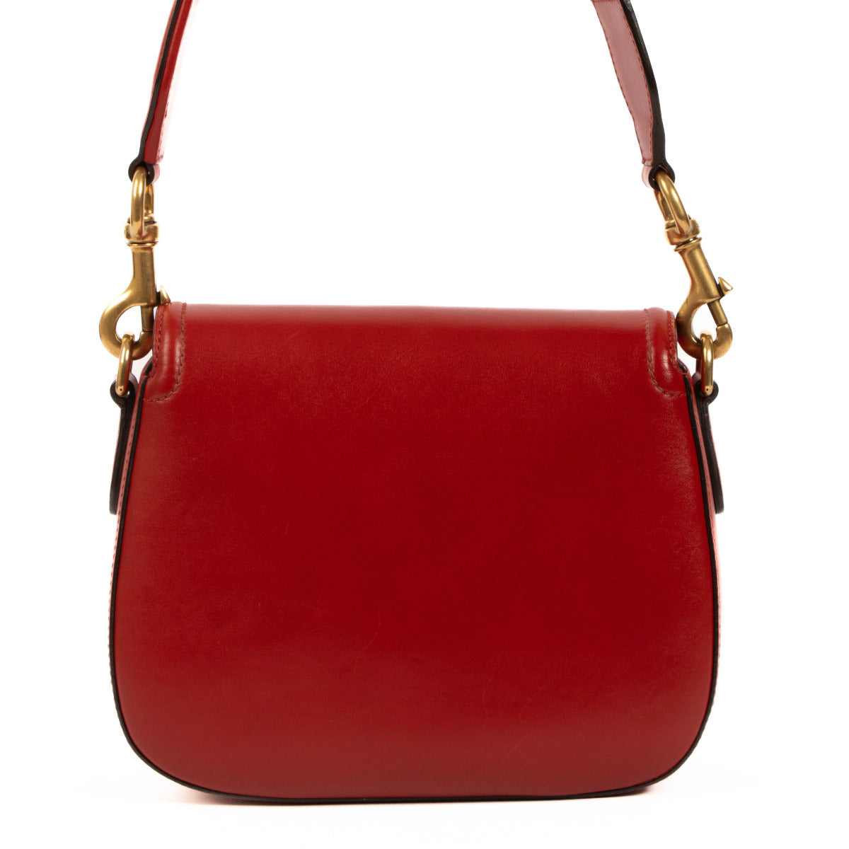 Sac Lady Web en cuir rouge Gucci
