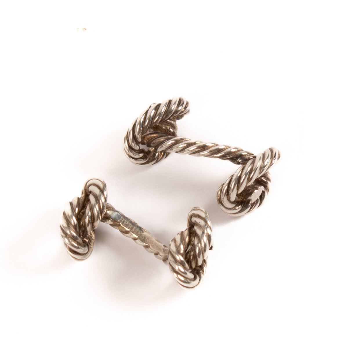 shop 100% authentic second hand Hermès Silver 'Noeuds Marins' Cufflinks on Labellov.com