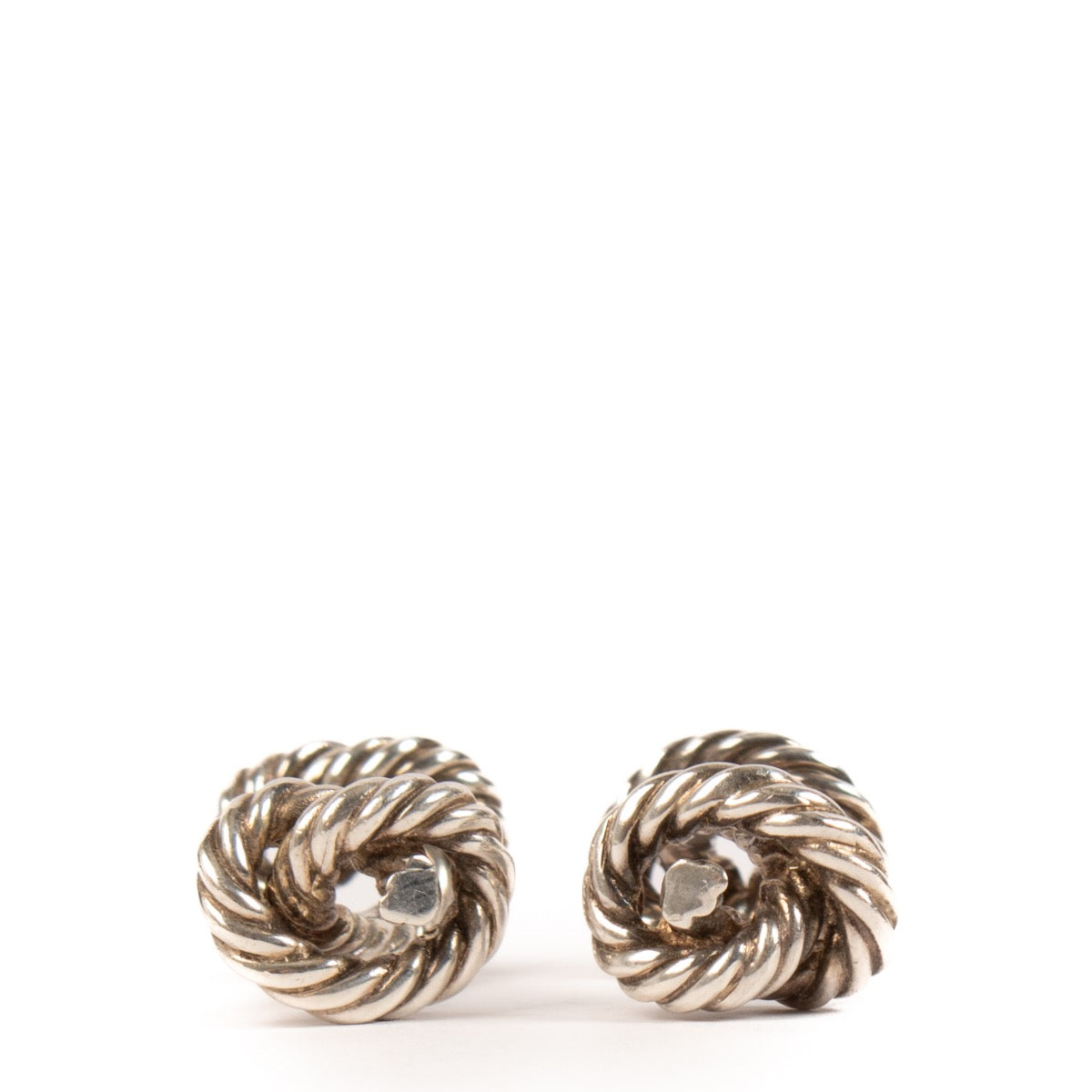 shop 100% authentic second hand Hermès Silver 'Noeuds Marins' Cufflinks on Labellov.com