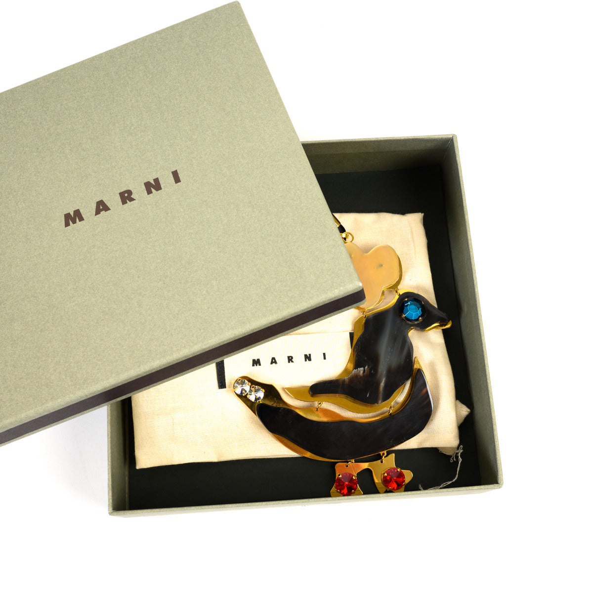Shop safe online 100% authentic second hand Marni Duck Charm Necklace in very good condition at Labellov in Antwerp.