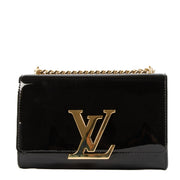Louis Vuitton Black Vernis Louise Chain Bag