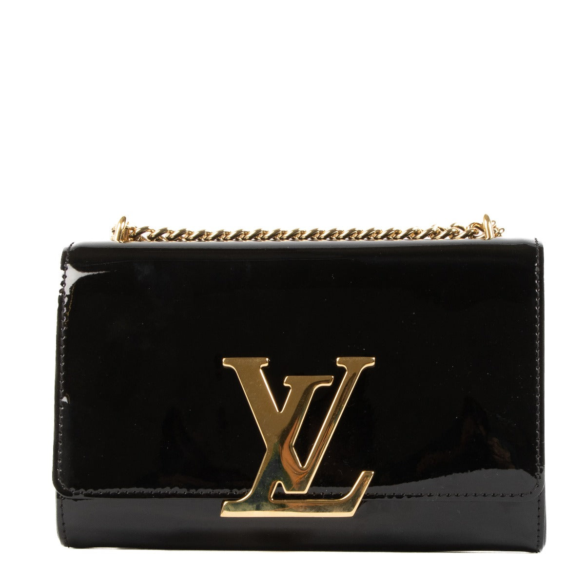 Louis Vuitton Black Vernis Louise Chain Bag