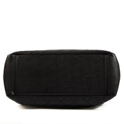 shop safe online at Labellov in Antwerp, Brussels and Knokke this 100% authentic second hand Chanel Black Caviar Leather Grand Shopping Tote