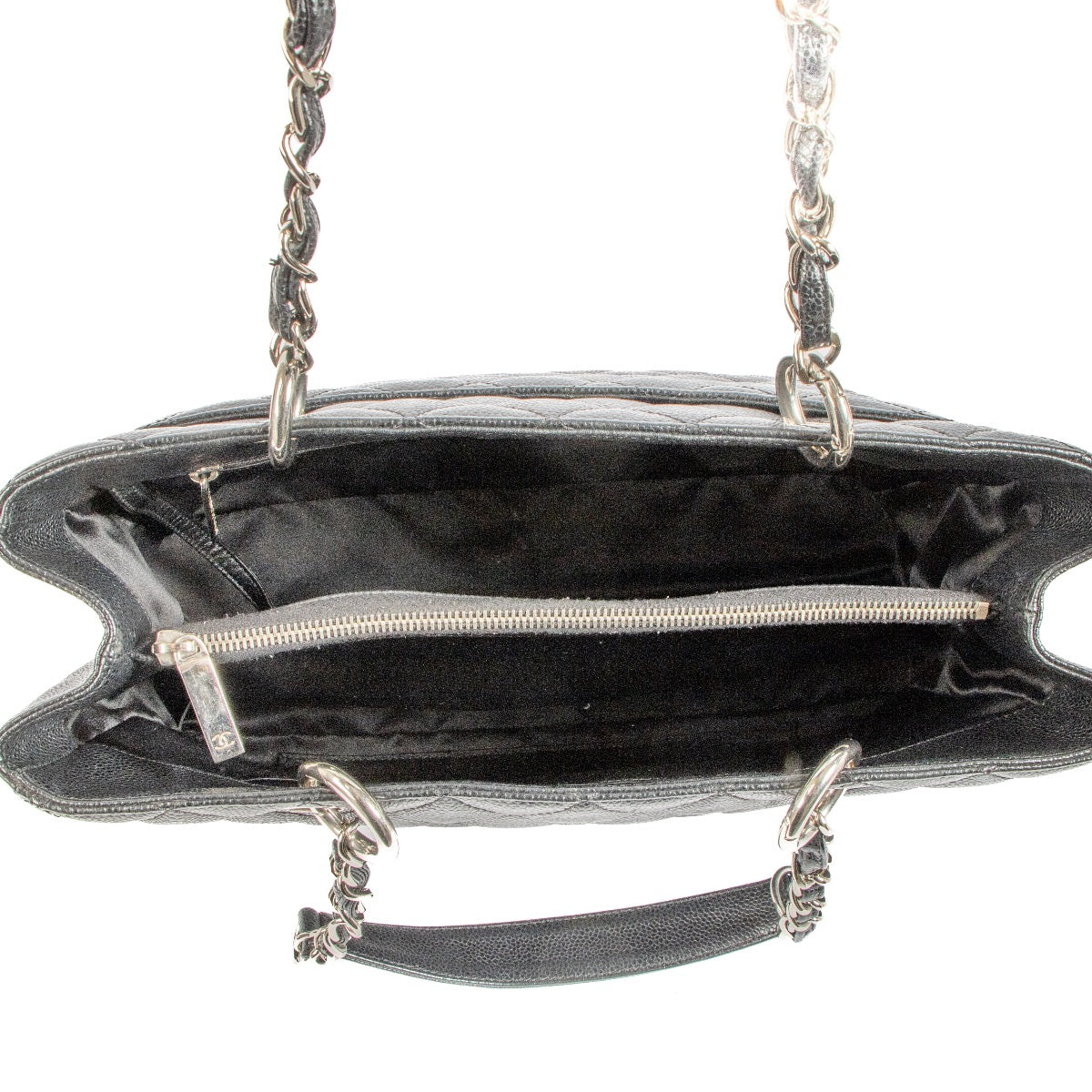 Chanel Zwart Caviar Leer Grand Shopping Tote