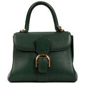 Shop safe online at Labellov in Antwerp, Brussels and Knokke this 100% authentic second hand Delvaux Green Brillant PM Top Handle