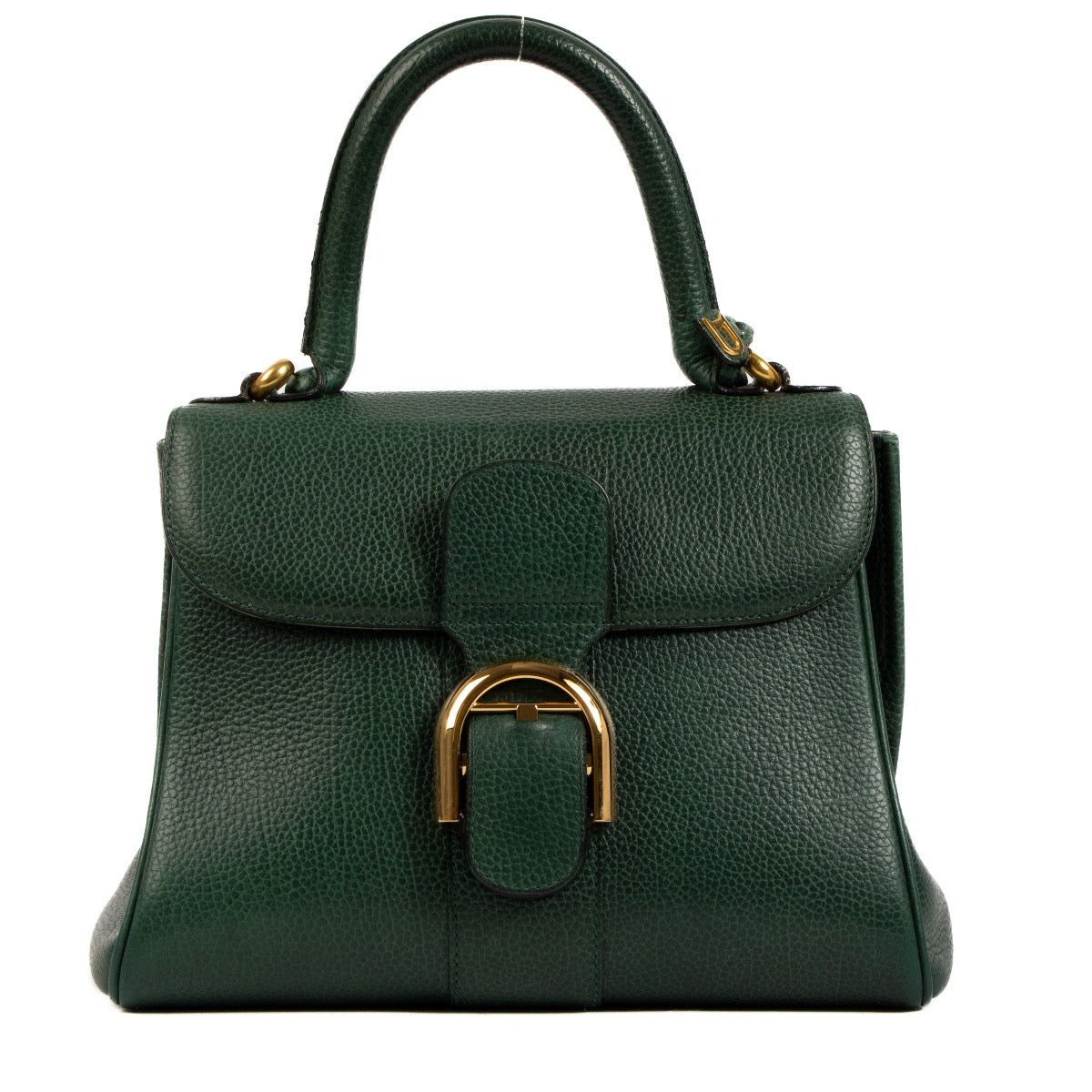 Shop safe online at Labellov in Antwerp, Brussels and Knokke this 100% authentic second hand Delvaux Green Brillant PM Top Handle