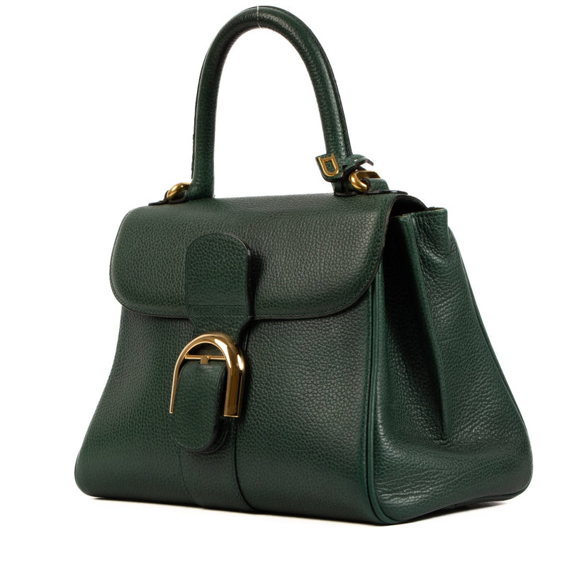 Shop safe online at Labellov in Antwerp, Brussels and Knokke this 100% authentic second hand Delvaux Green Brillant PM Top Handle