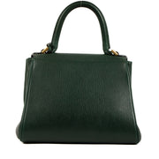 Shop safe online at Labellov in Antwerp, Brussels and Knokke this 100% authentic second hand Delvaux Green Brillant PM Top Handle