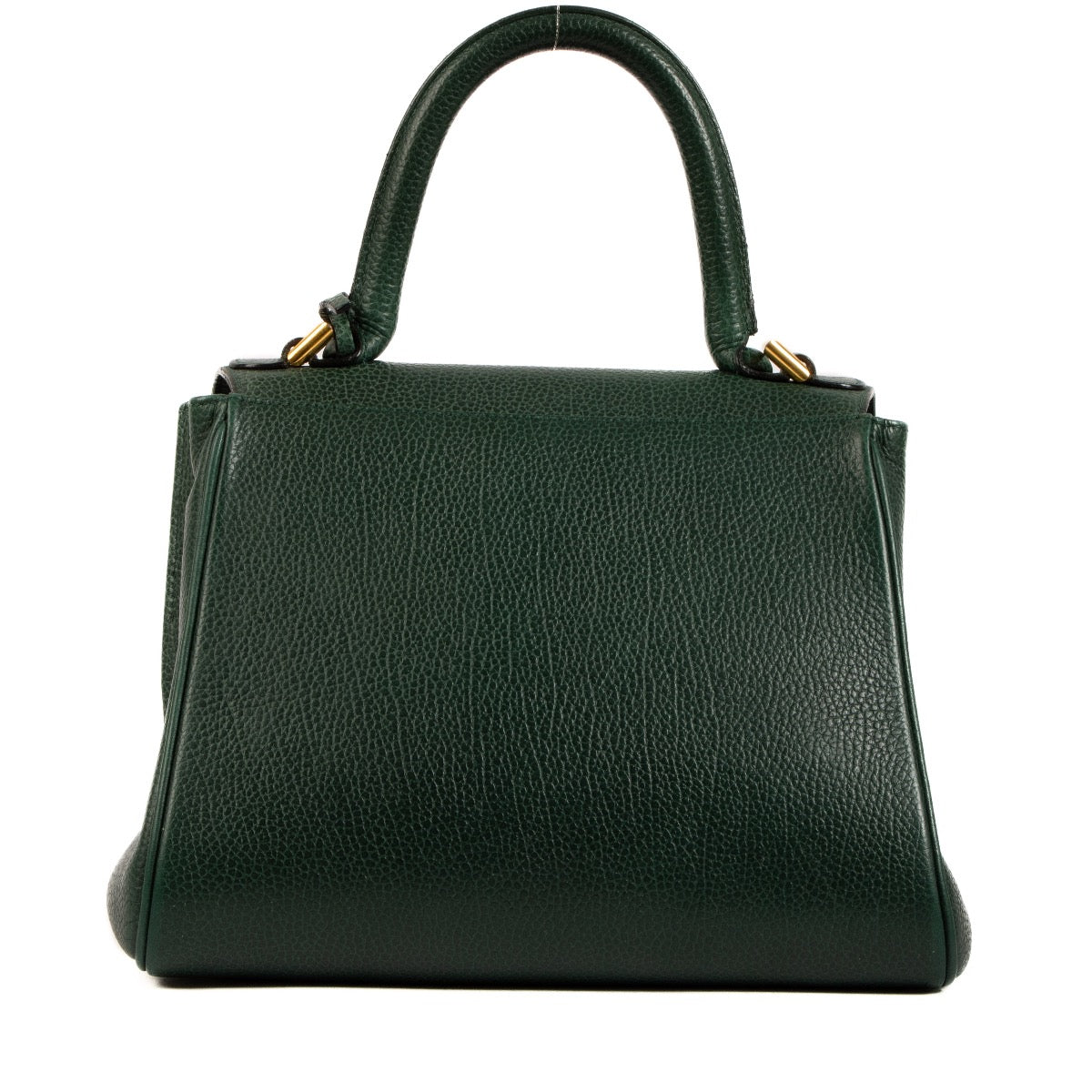 Shop safe online at Labellov in Antwerp, Brussels and Knokke this 100% authentic second hand Delvaux Green Brillant PM Top Handle