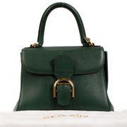Shop safe online at Labellov in Antwerp, Brussels and Knokke this 100% authentic second hand Delvaux Green Brillant PM Top Handle