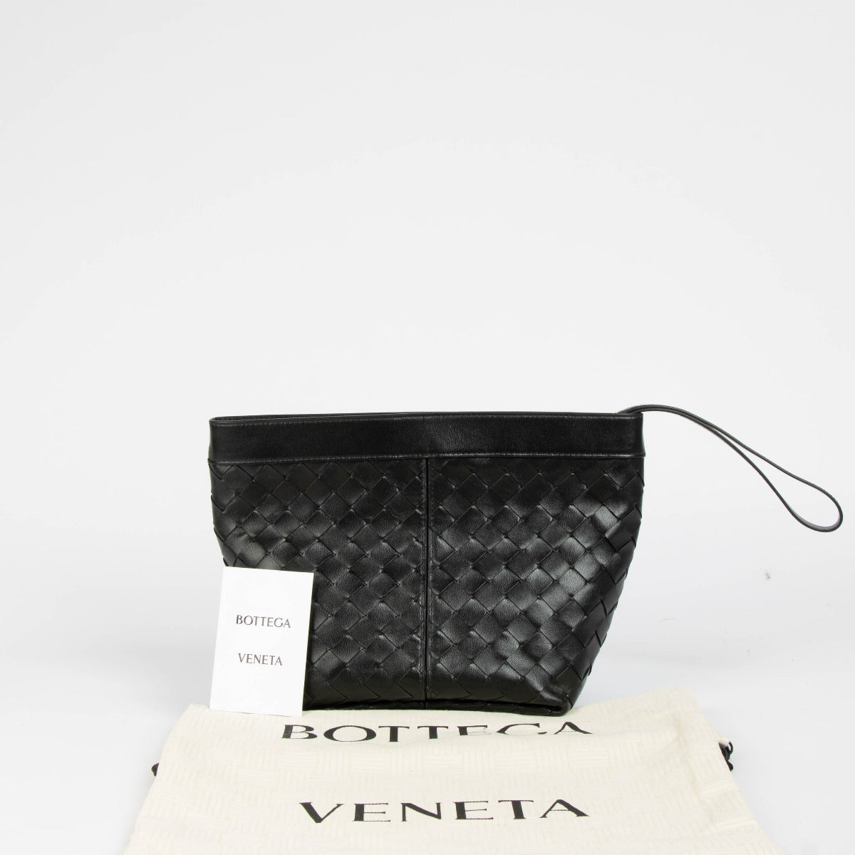 Bottega Veneta Black Medium Flip Flap Prism Clutch – Labellov