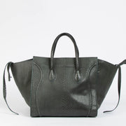 Authentic pre-loved Celine Green Python Medium Phantom Luggage Bag on Labellov.com