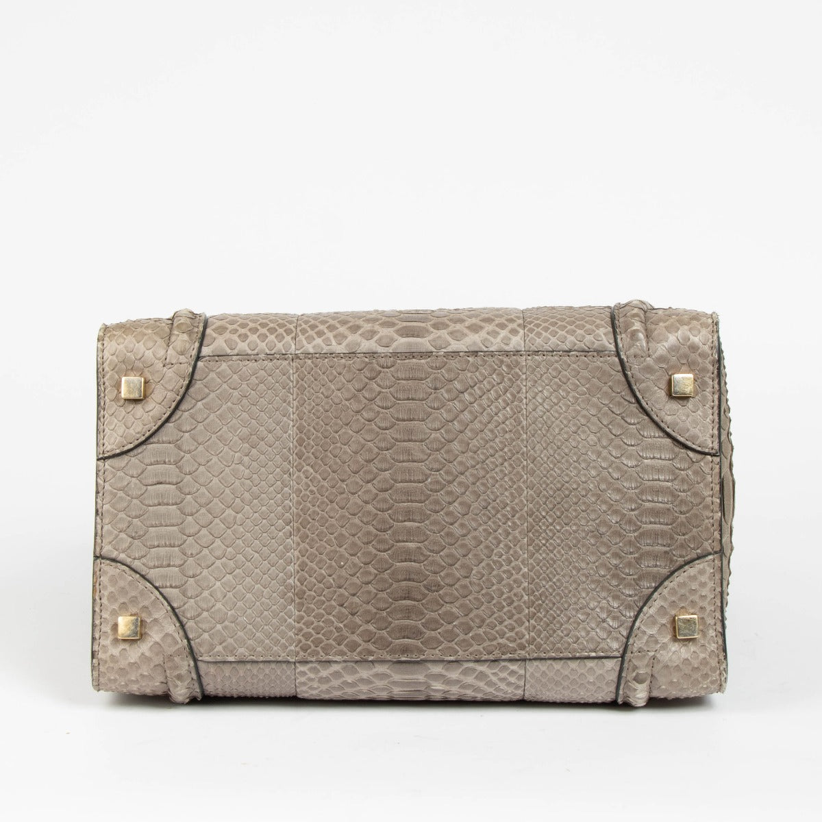 Authentic pre-loved Celine Grey Python Mini Luggage Bag on Labellov.com