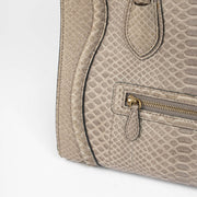 Authentic pre-loved Celine Grey Python Mini Luggage Bag on Labellov.com