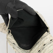 Authentic pre-loved Chanel White Tweed Envelope Crossbody Bag on Labellov.com