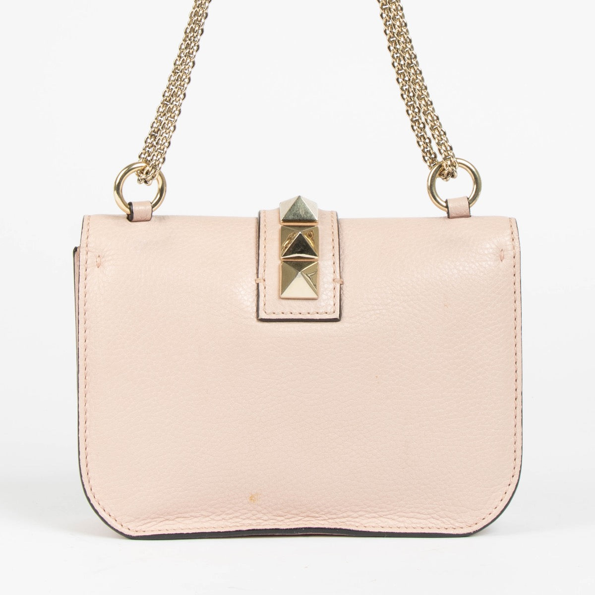 Shop this 100% authentic Valentino Garavani Pink Small Glam Lock Bag at Labellov.com