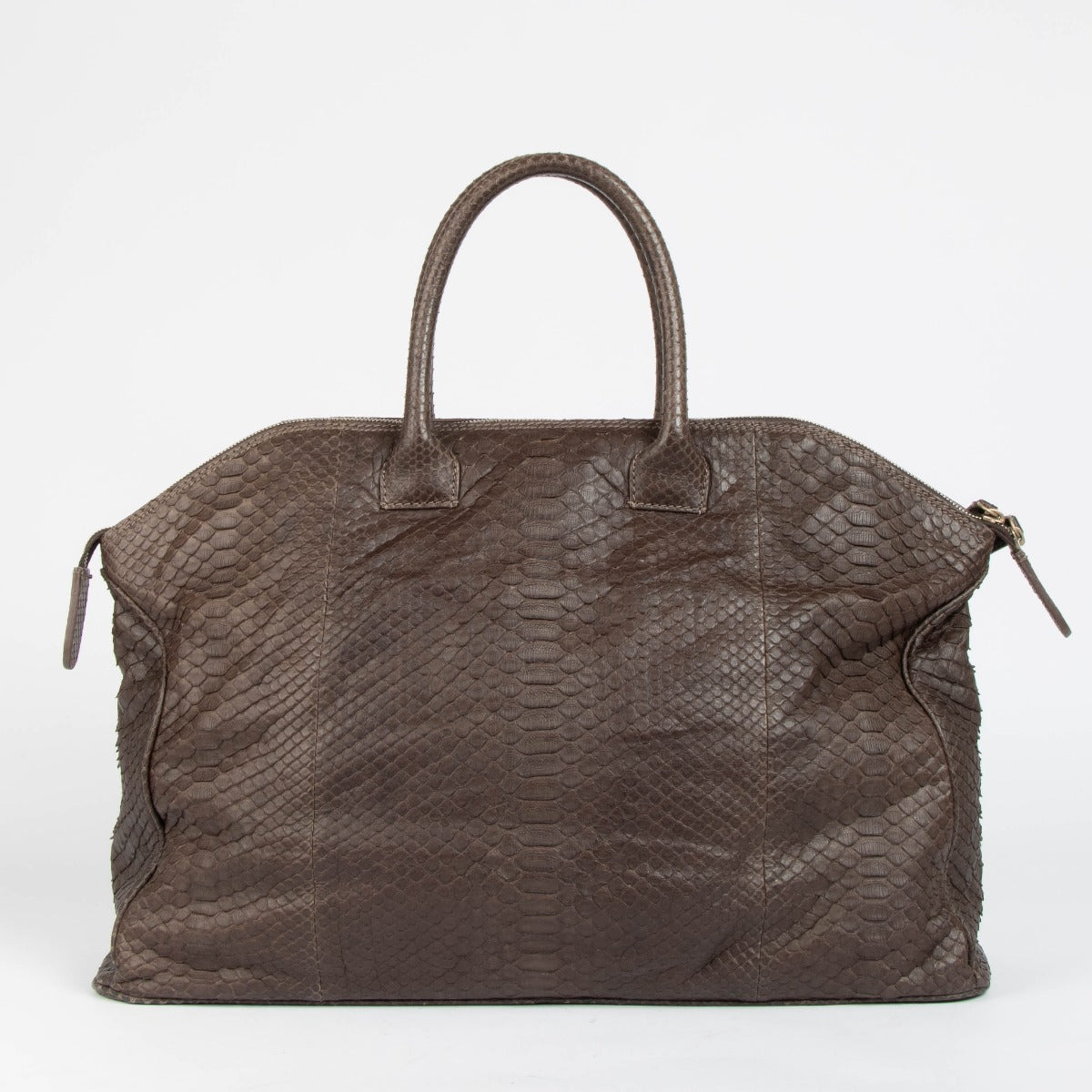 Authentic pre-loved Zagliani Brown Python Tomodachi Bag on Labellov.com