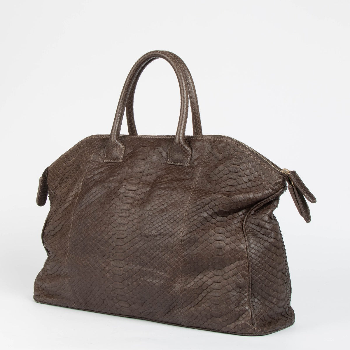 Authentic pre-loved Zagliani Brown Python Tomodachi Bag on Labellov.com